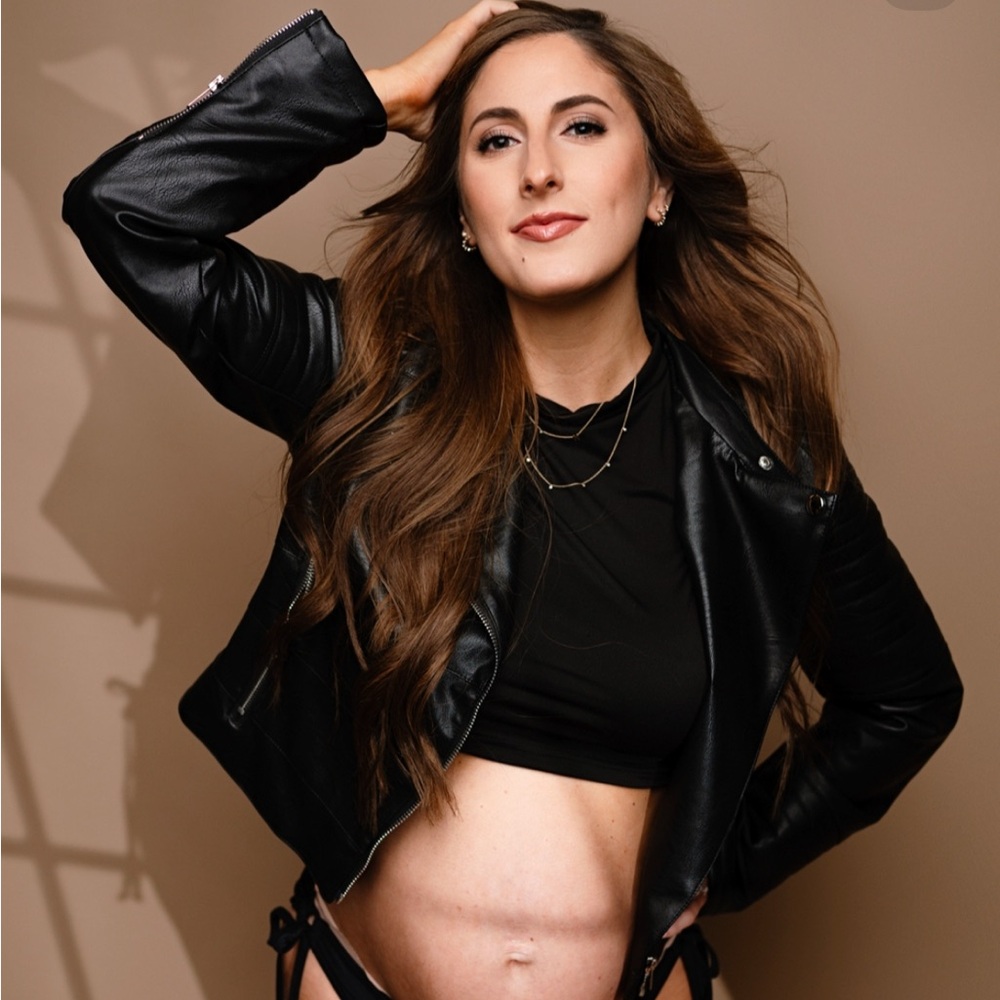 SHEIN Black Leather look jacket